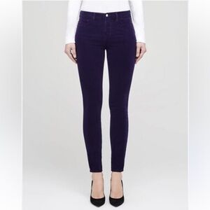 L'AGENCE high rise Margot velvet skinny jeans